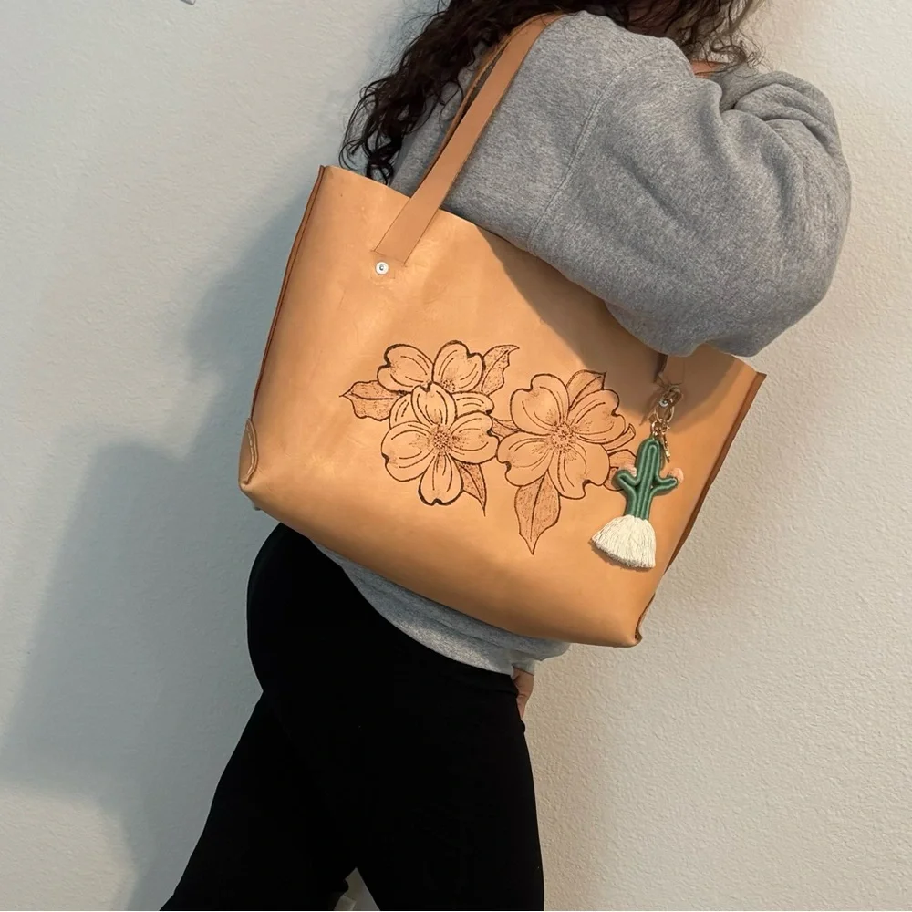 Premium Genuine Leather Handbag Purse Tote - Picture 9 of 9